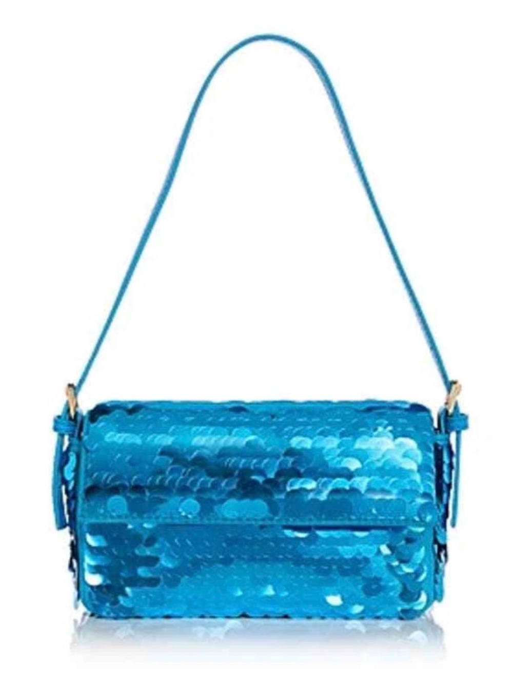 Aqua Turquoise Sequin Shoulder Bag